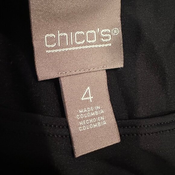 CHICOS WOMENS BLACK TANK SIZE 4 US SIZE 20 - Picture 5 of 8